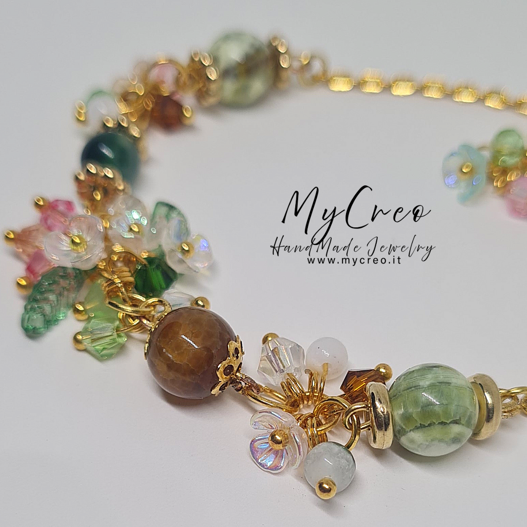 Bracciale morbido bouquet fiorito