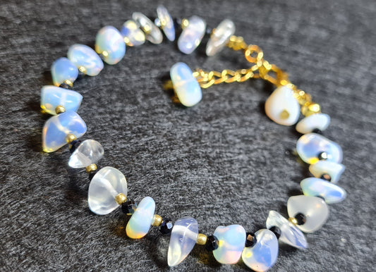 Bracciale di Quarzo trasparente e cristalli