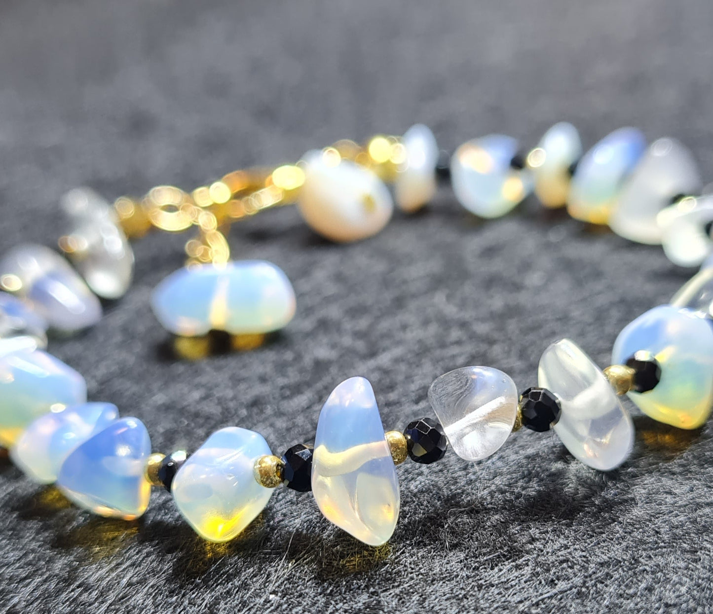 Bracciale di Quarzo trasparente e cristalli