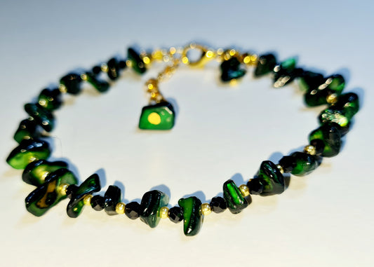 Bracciale di Avventurina verde e critalli
