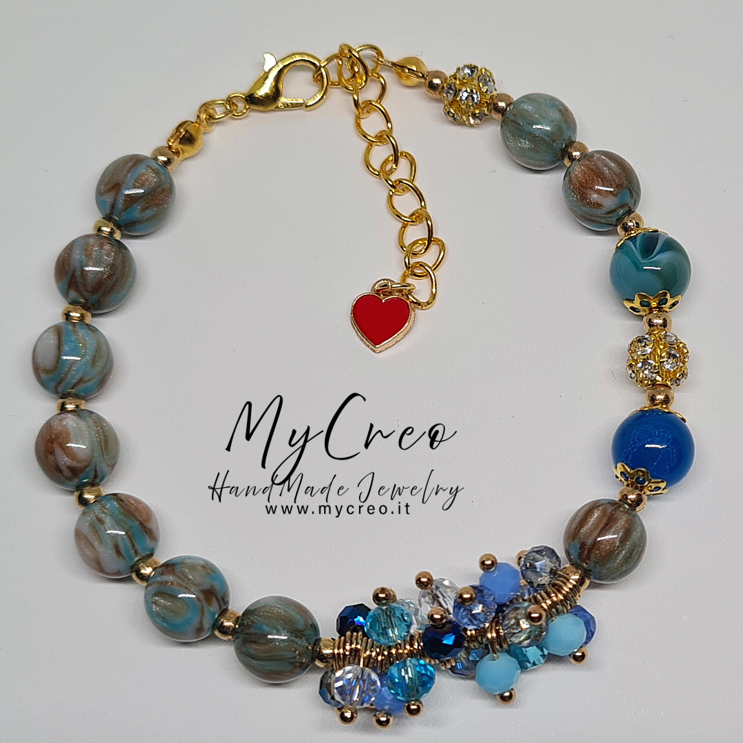 Bracciale semirigido Ambra con perle di Agata Blu