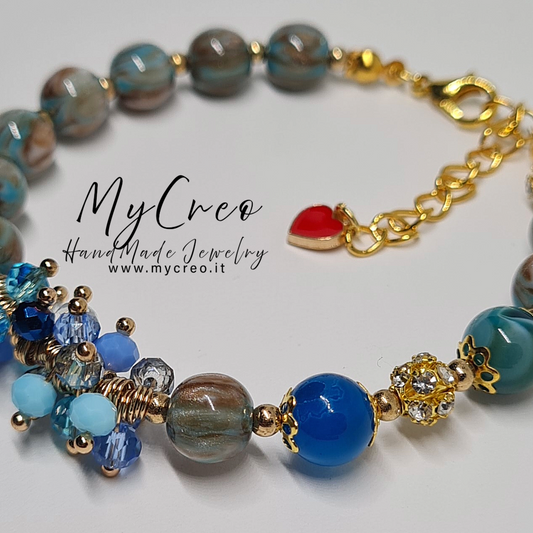 Bracciale semirigido Ambra con perle di Agata Blu