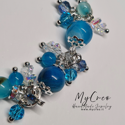 Bracciale Agata Striata Blu