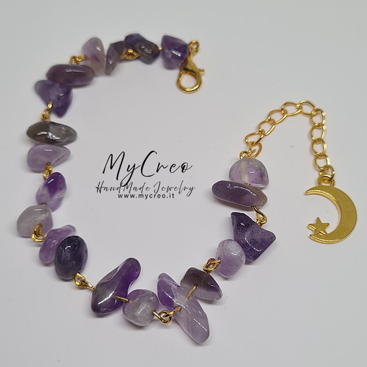 Bracciale morbido con Scaglie doppie di Ametista