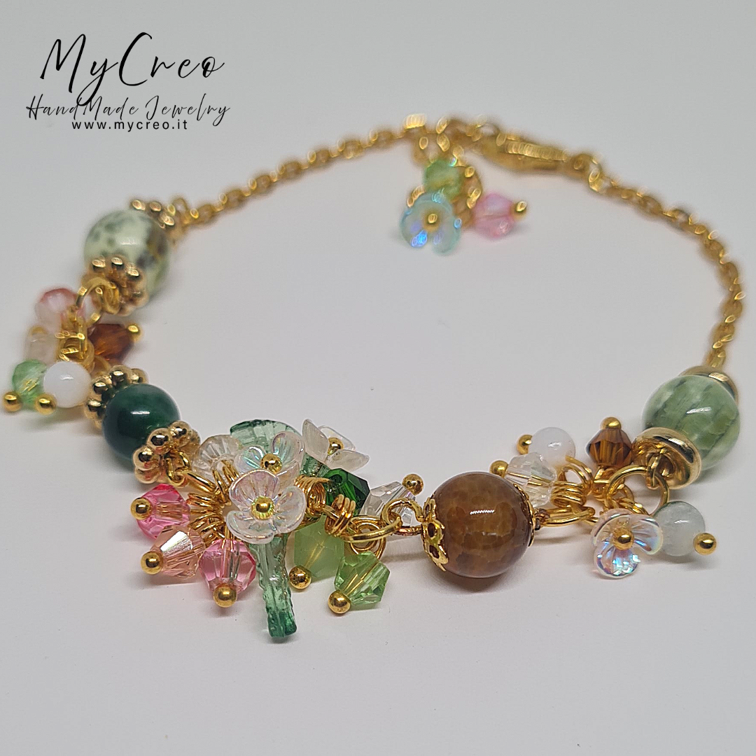 Bracciale morbido bouquet fiorito