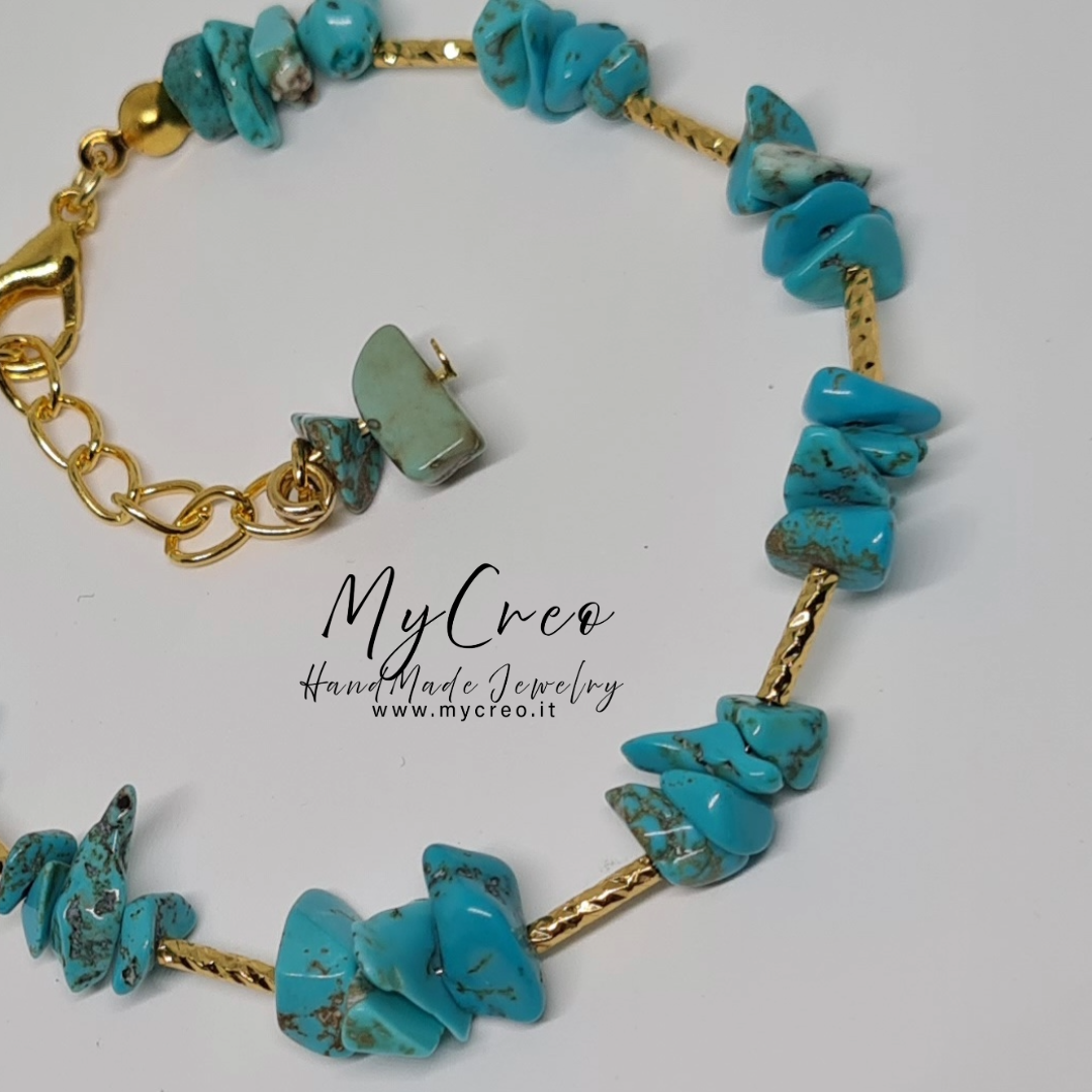 Bracciale Scaglie di Diaspro Turchese