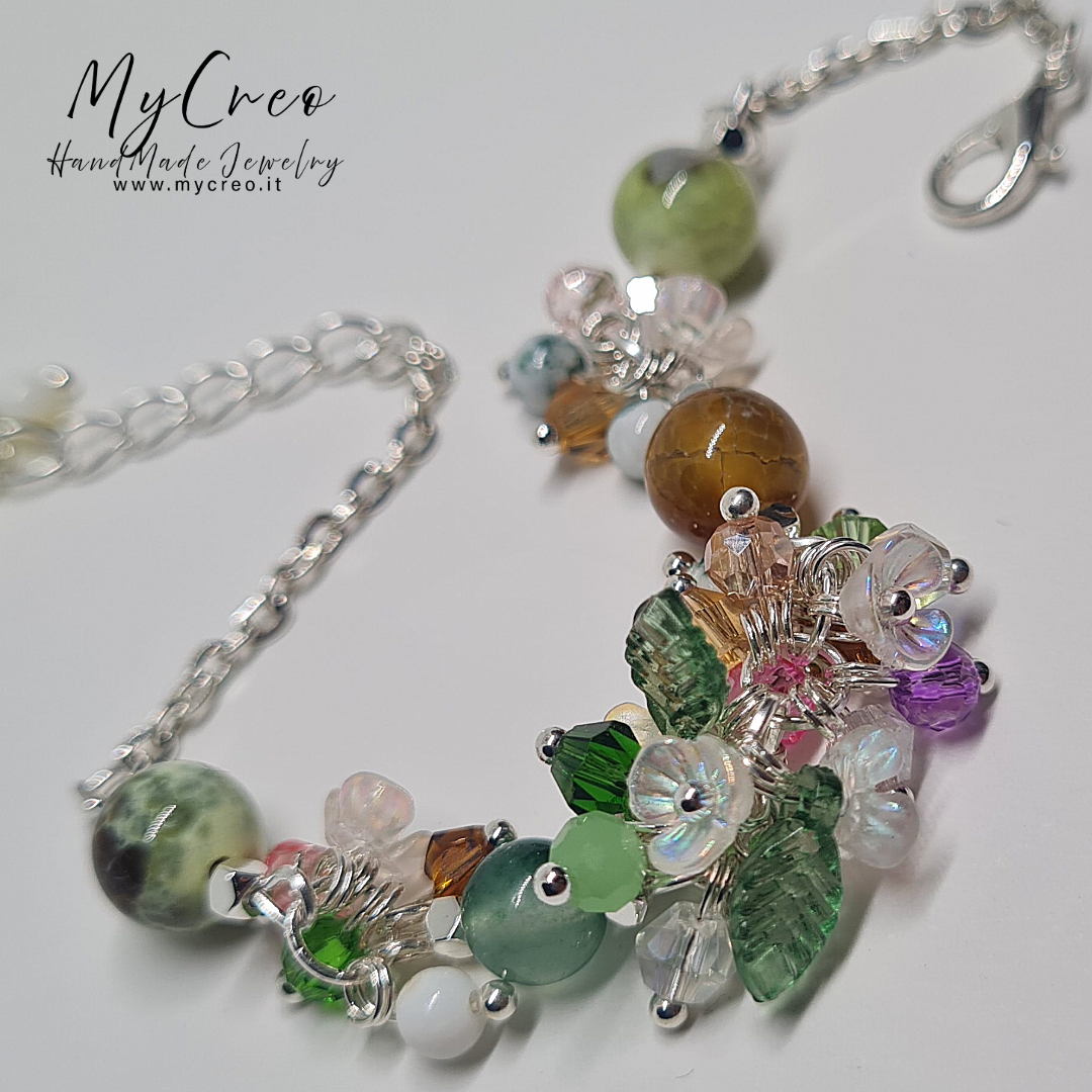 Bracciale morbido bouquet fiorito