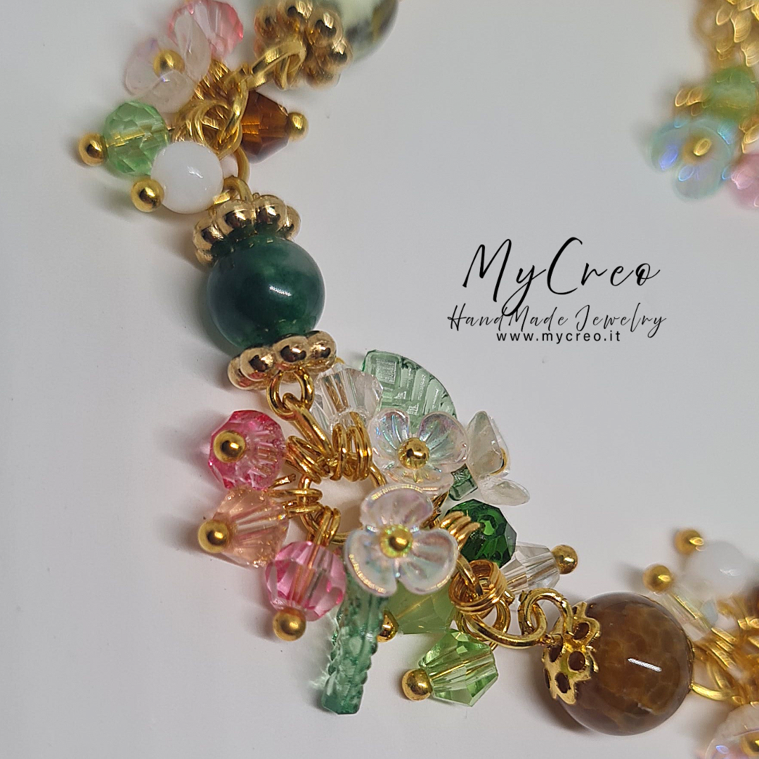 Bracciale morbido bouquet fiorito