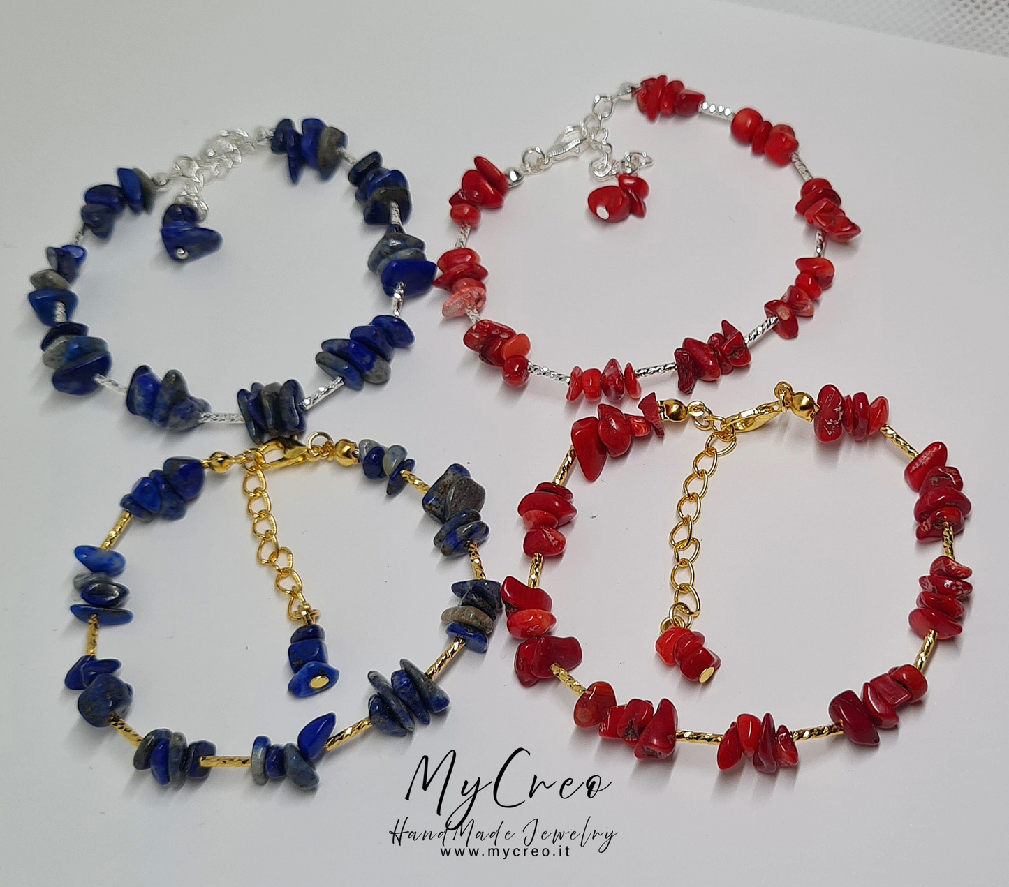 Bracciale Scaglie di Diaspro Rosso Corallo